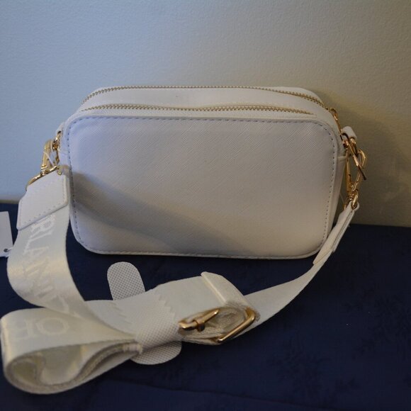 New VALENTINO ORLANDI Studded Guitar Strap Double Zip Crossbody Camera NWT - Picture 6 of 11